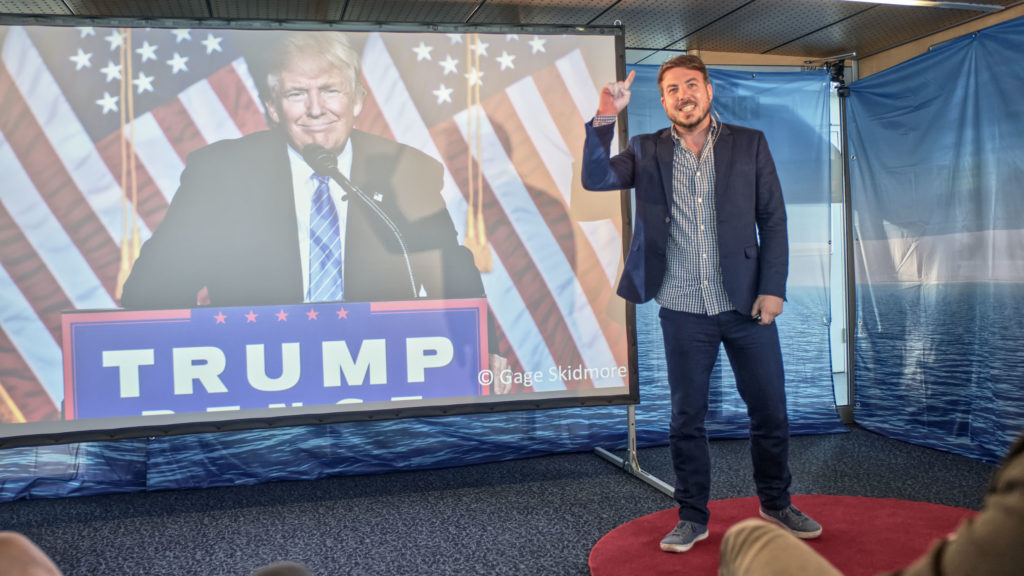 Trump ist natürlich ein einfaches Ziel, wenn es um Fake News geht. © Julia Baumann