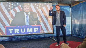 Trump ist natürlich ein einfaches Ziel, wenn es um Fake News geht. © Julia Baumann